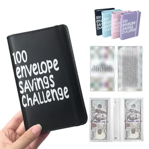 100 Envelope Saving Challenged Binder, Budget Binder, Saving Challenge Book, Saving Challenge Notebook, Money Organizer, Budget Planner Book for Budgeting,Birthday Gifts Income Tracker