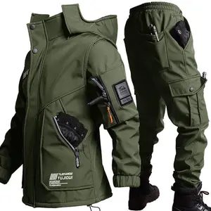 Outdoor Sports Tactical Jacket Fleece Lined Thickened Winter Windproof Cycling Coat Military Enthusiast Men Waterproof Hiking