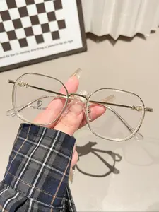 Square Frame Anti-fatigue Eyeglasses, Fashionable Unisex Anti- Light Eyeglasses, Stylish Clear Lens Eyeglasses Frame for Women & Men, Trendy Frames, High Quality Eyeglasses