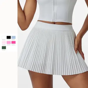 Women's Pleated Tennis Skirt, High Waist Athletic Skort with Built-in Shorts & Pockets, Golf Workout Activewear