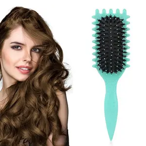 Salon Styling Curly Hair Styling Brush Curl Hair Brush for Combing and Shaping Men's and Women's Curls Reduce Pulling Tools