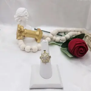 valdiviajewelry #2325 Turtle ring, 14k gold plated, high quality