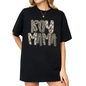 Comfort Colors Boy Mama Shirt, Trendy Mom Aesthetic T-Shirt, Camo Checkered Bow Graphic Tee, Mother’s Day Gift