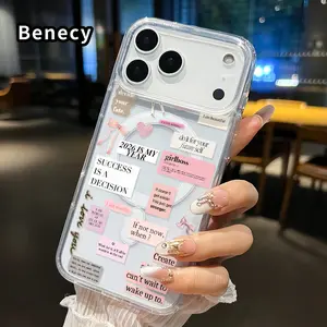 Compatible With iPhone 17 16  Pro Max Plus 15 14 13 12 11 Air E Phone CaseYou Are Enough Pattern Shockproof Non-Yellowing Crystal Transparent Acrylic Large Hole Soft Case Supports Wireless Charging