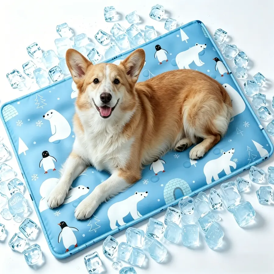 Dog Cooling Mat, Water-Fillable Pet Cooling Mat, Thickened Portable Pet Cool Pad for Dogs and Cats Durable & Scratch Resistant, Leakproof Water-Filled Breathable Summer Relief Mat for Crate, Floor, Car, Outdoor, Seat Cushion