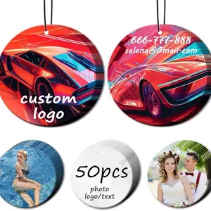 Custom Logo Air Fresheners Personalized Car Air Freshener with Photo Logo Text for Unique Aromatizantes