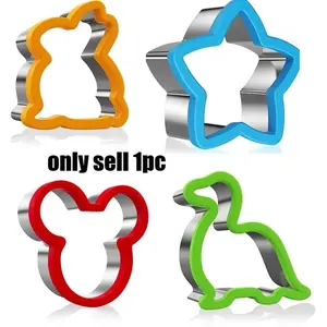 1 Pc Sandwich Cutter Set  Animal Dinosaur Stainless Steel Bread Mould Metal Forms Cookie Cutters Biscuit Mold Kitchen Tools