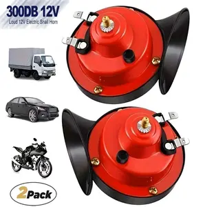 2-Pack Waterproof 12V 300 dB Super Loud Train Horn for Vehicles and Boats