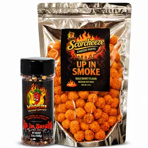 Up In Smoke Flavor Bundle - Up In Smoke Bottle and Scorcheeze Cheese Ball Bundle - Cheese Puffs