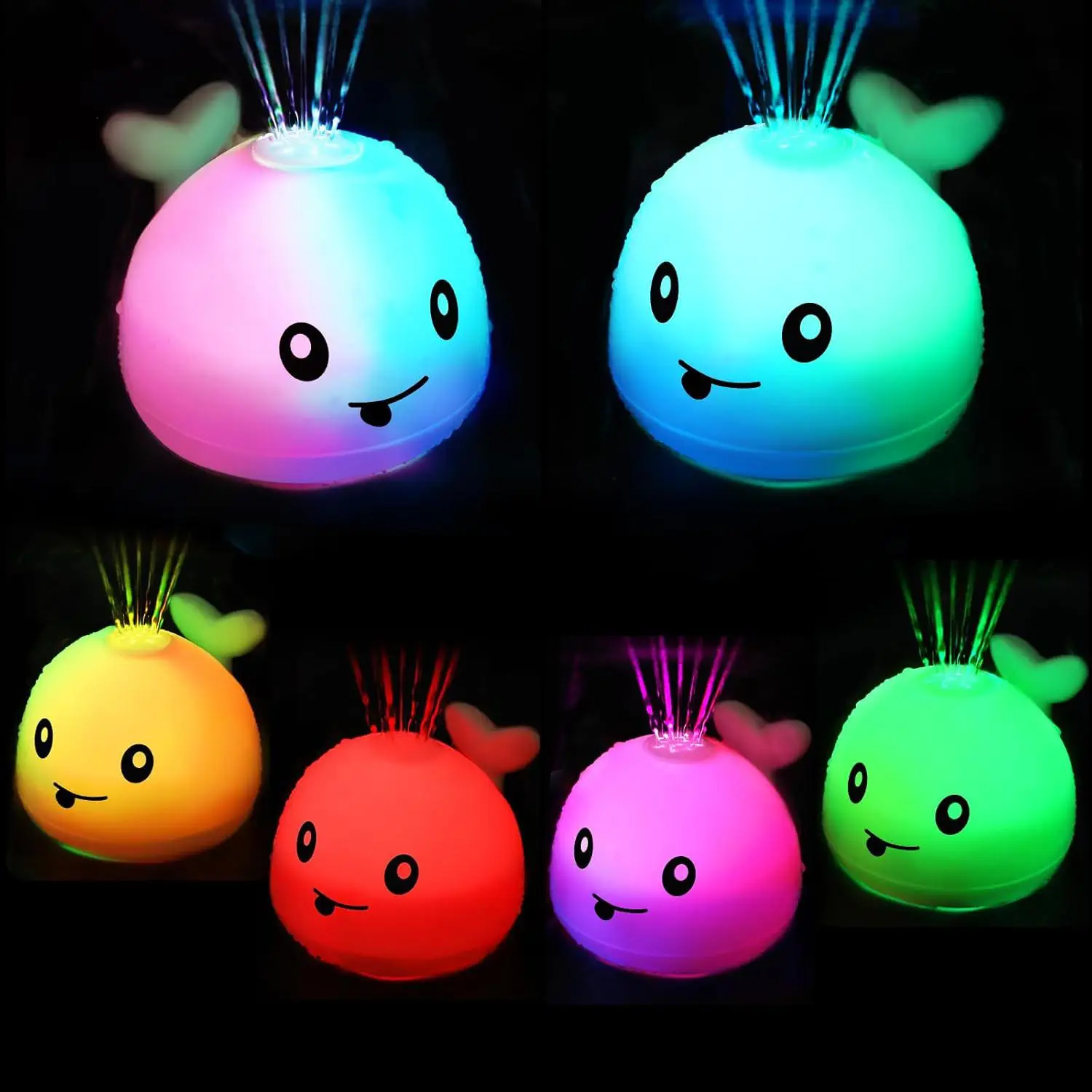 Whale Design Baby Bath Toy, 1 Count Cute Automatic Sensor Spray Water Toy, Light Up Bathtub Toy, Waterproof Shower Toy for Toddlers, Birthday Gift, Ba