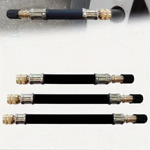 1pc Tire Valve Extension Adapter Valve Inflatable Rubber Hose Steel Wire Car Wheels Tyre Valve Stems Extensions Tube Adapter Air Pump Accessories