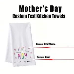 16"x24" Personalized Kitchen Hand Towel Kitchen Accessories, Custom Microfiber Hand Towel, Kitchen Gift for Mom, Mothers Day Gift from Kids