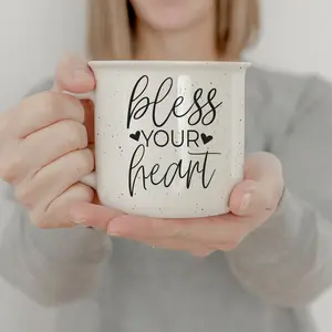 Bless Your Heart Ceramic Coffee Mug Double-Sided | Unique Southern Gift or Housewarming Ideas | Cute Farmhouse Coffee Mugs | Microwave & Dishwasher Safe