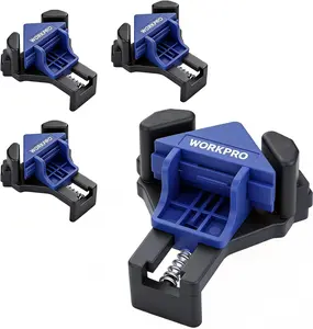 WORKPRO 90 Degree Corner Clamps – Set of 4 Adjustable Spring Loaded Woodworking Clamps or Framing & Cabinet Projects