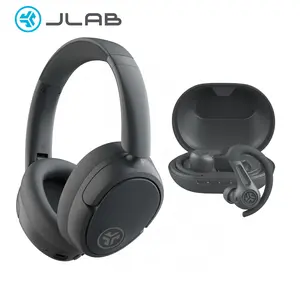 JLab JBuds Lux ANC Headphones + JBuds Sport ANC 4 Earbuds Bundle | Hybrid Noise Canceling Bluetooth 70Hr IP66 Sweatproof Earhook