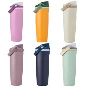 Sway 30oz Insulated Water Bottle Straw Double Wall Vacuum Thermos Cup Leakproof Hot/Cold Drink for Gym Office Camping Car Travel