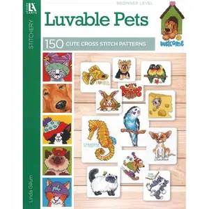 Luvable Pets Cross Stitch Book with Patterns and Designs