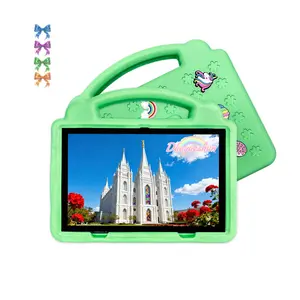 Latest 10.1 Inch Android Tablet, 64GB 5g WiFi Kids Learning Entertainment Tablet, Educational Entertainment, Blue/ Colors, Perfect Gift for Kids