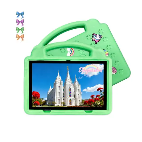 Latest 10.1 Inch Android Tablet, 64GB 5g WiFi Kids Learning Entertainment Tablet, Educational Entertainment, Blue/ Colors, Perfect Gift for Kids