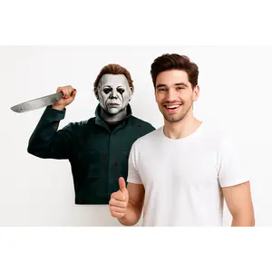 Michael Myers Window Decoration - Halloween Wall Grabber