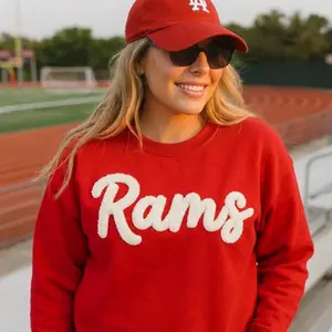 Custom Chenille Yarn Letter fluffy Crewneck Sweatshirt Personalize Your Style with Preferred Letter or Design Perfect for Everyday Wear or Special Occasions