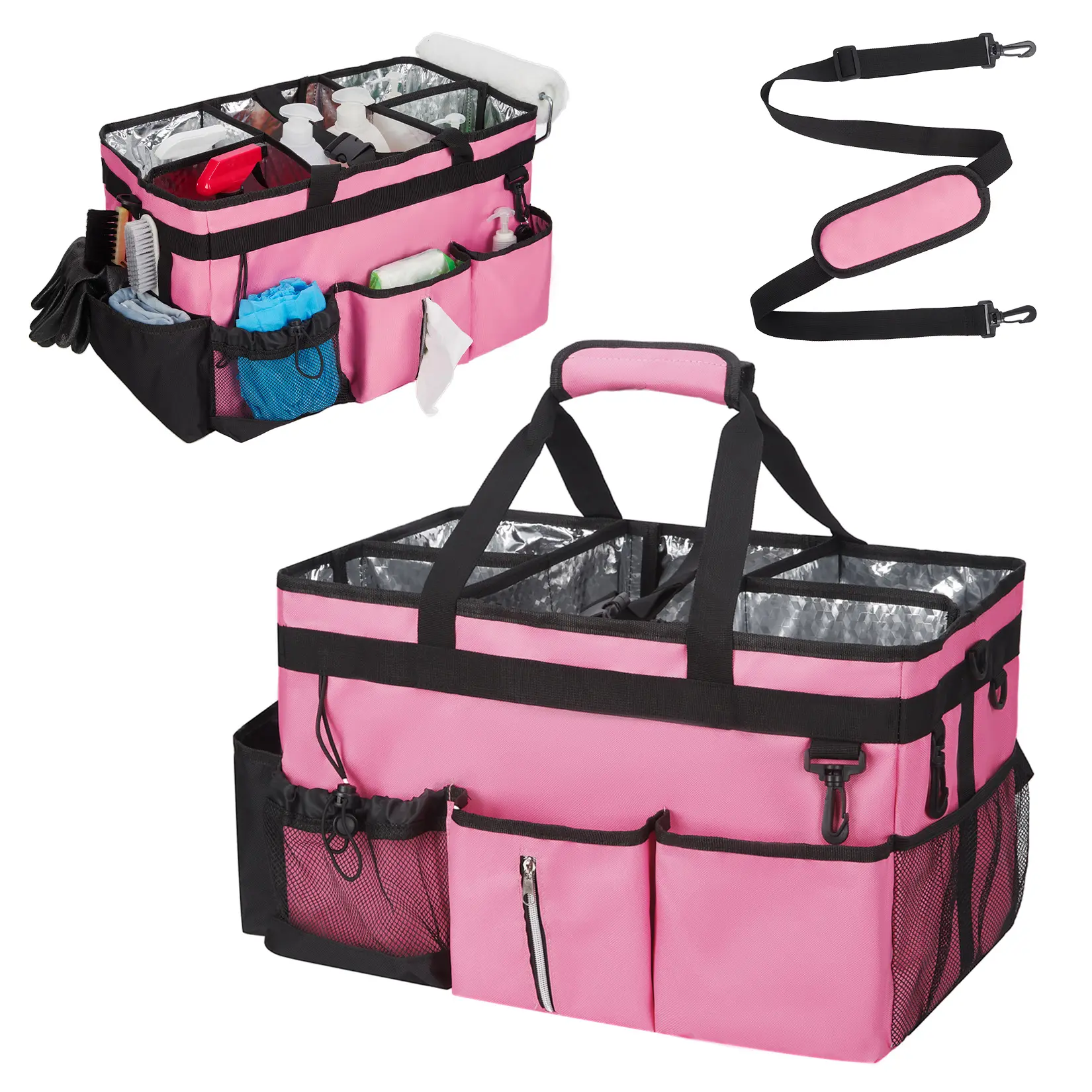 19 Inch Oxford Cloth Housekeeping Multi-Purpose Tool Bag, 50x29x29cm Sturdy Tear-Resistant Portable Organizer Bag, Multi-Purpose Tool Bags, Sturdy Tool Bags