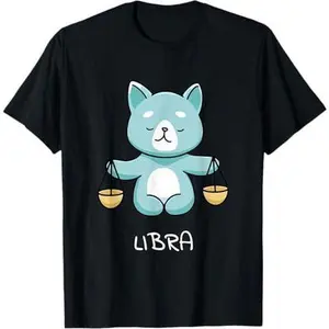 Libra Cat Zodiac Sign Astrology Horoscope T-Shirt