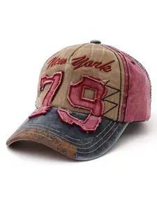 Maroon Baseball Cap, Sun Protection Hat, Truck Driver's Hat, Adjustable Snapback Cap, Colorblock Design, Embroidered Vintage Number, Lightweight & Adjustable Fit, Snapback Trucker Hat