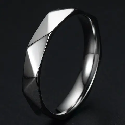 1 Piece Punk Geometric Design Stainless Steel Ring, 2023 Trendy Simple and Fashionable Stackable Statement Rings, Fashion Accessories for Both Men & Women, Matching Hand Jewelry, Hip Hop Punk Style Streetwear, Non Tarnish Jewelry, Stacking Rings