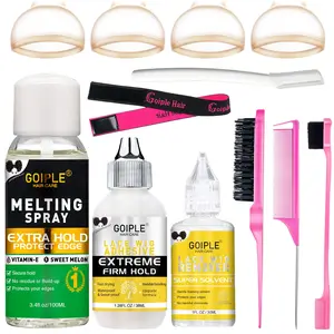 Wig Adhesive Spray and Lace Glue for Extra Hold - Glueless Lace Melting Spray for Wigs Natural Gel Fast Drying Haircare Protect Edges Hairpiece