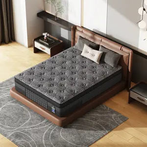 【Spring Glow Up】ENSHUI 14 Inch Twin, Full, Queen, King Mattress Memory Foam And Spring, Hybrid MattressMedium Firmness,  For Home Rooms Hotels, Boxed Halloween ChristmasGift Furniture Ergonomic queen size mattress Interior Modern