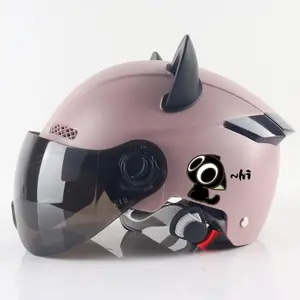 Cute Cartoon Parent-child Safety Helmet for Kids Students Electric Motorcycle Riding