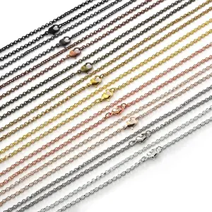 40 pieces of multi-color replacement necklace chain with lobster clasp, suitable for resin pendant and dropper pendant production