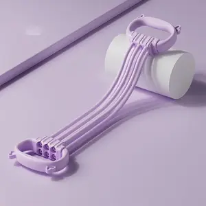 Silicone 6 Tube Resistance Bands with Handles, Adjustable Resistance Bands, Exercise Bands with Comfortable Handles, Resistance Training, Physical Therapy, Fitness, Pilates,Gym or Home Workout Equipment