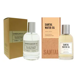 Bundle of Sandalwood 33 and Santal Water 55 Eau De Toilette Natural Spray for Men and Women