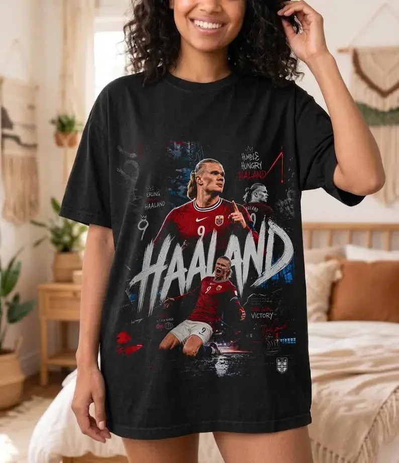 Comfort Colors Litmited Haaland Retro 90s Shirt, Norway Sport Graphic Tee, Comfort Colors Graphic Tee,  For Men and Women shirt