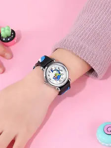 Cute Cartoon Dolphin Pattern Quartz Watch, Fashionable Round Dial Analog Watch for Kids, Trendy All-match & Exquisite Watch for Birthday Gift, Child Watch, Stylish Watch