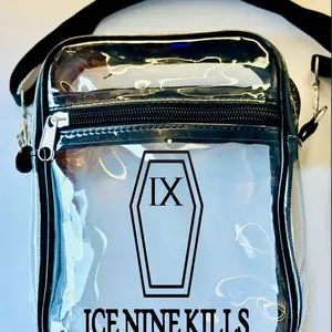 Custom INK Ice Nine Kills Tour Clear Crossbody Bag with Removable Strap and Front Pocket Concert / Stadium Approved Great for festival’s