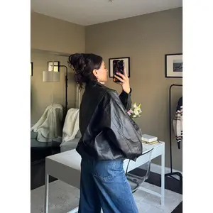 Giana Oversized Leather Jacket