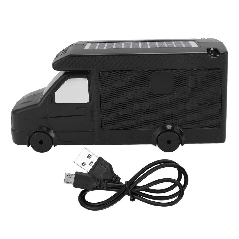 Recreational Vehicle Van Design Portable Speaker, Solar Powered, Multi-Media Compatibility, Carry Strap, USB & Micro SD Slot