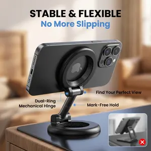 2026 New Magsafe Dual Magnetic Phone Holder Stand, Running Machine Fitness Kitchen Dual Face Magnetic Base, Car Phone Mount 360 Degree Rotation