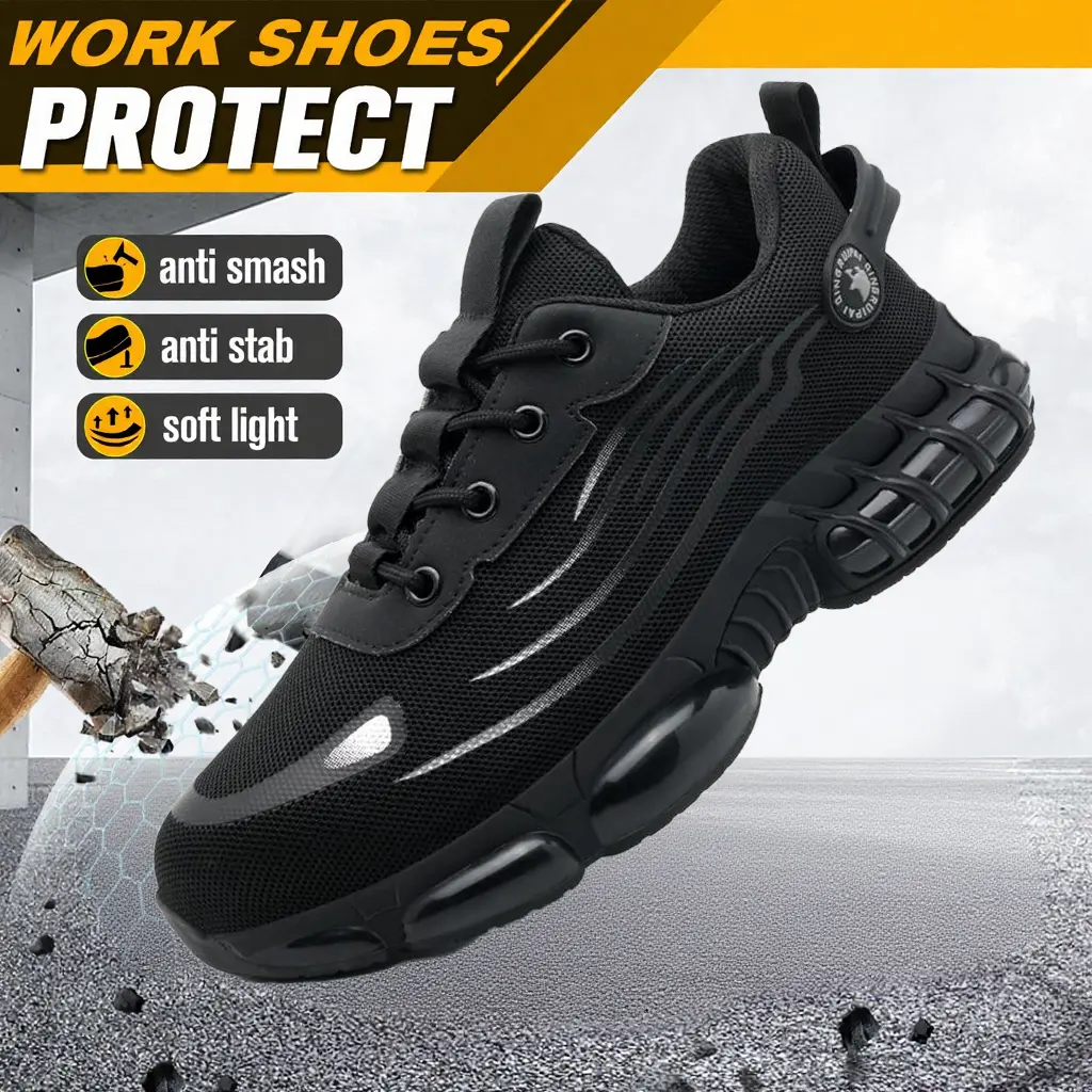 Men's Telecom Technician Casual Work Safety Shoes - Steel Toe, Static Dissipative Footwear, Shoe