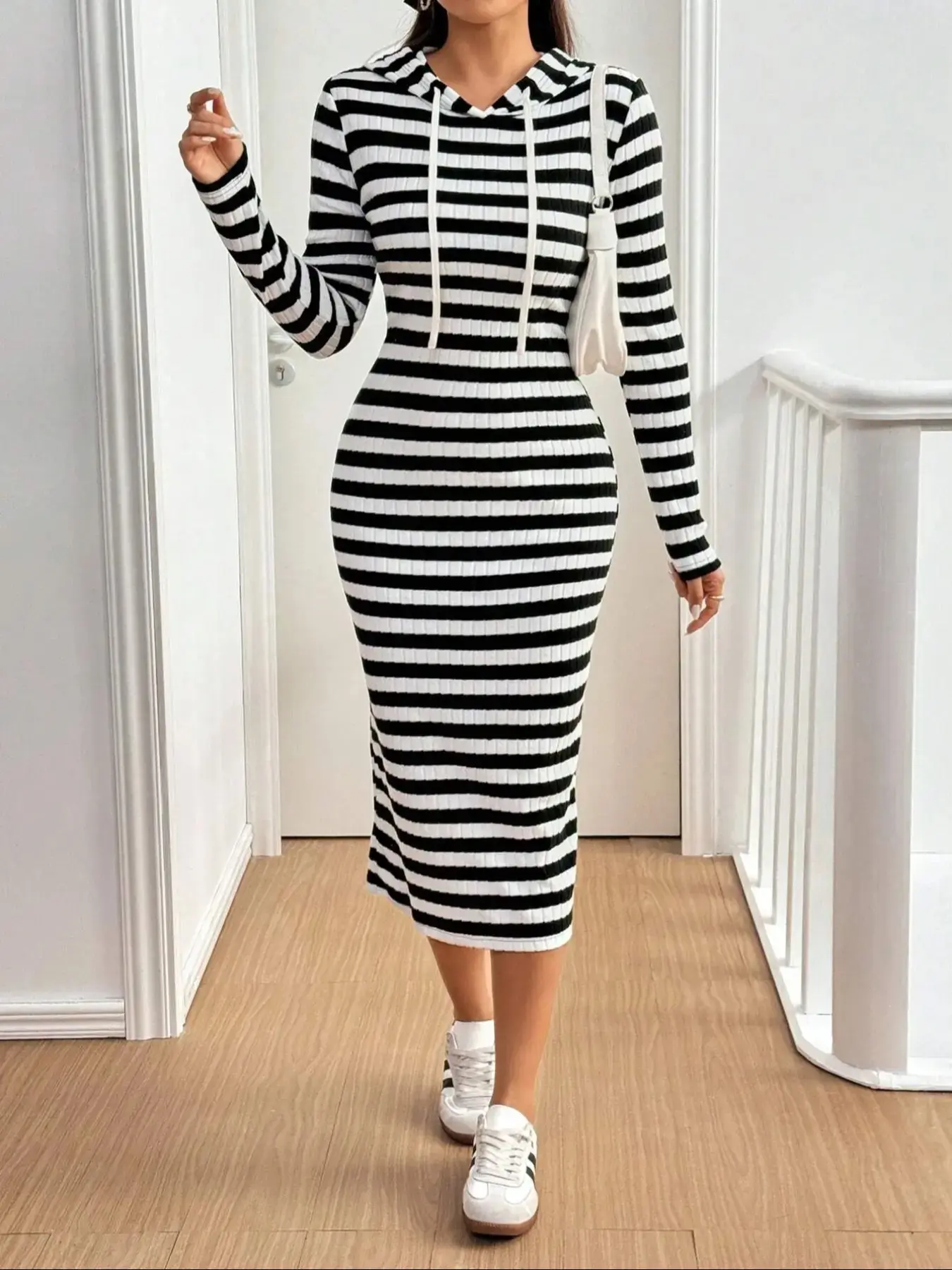 Women's Lace Bodysuit with Hood, Casual One-Piece Jumpsuit, Slim Fit Long Sleeve Romper, All Seasons Wear, Fashion, Chic, Womenswear, Lady, Fabric