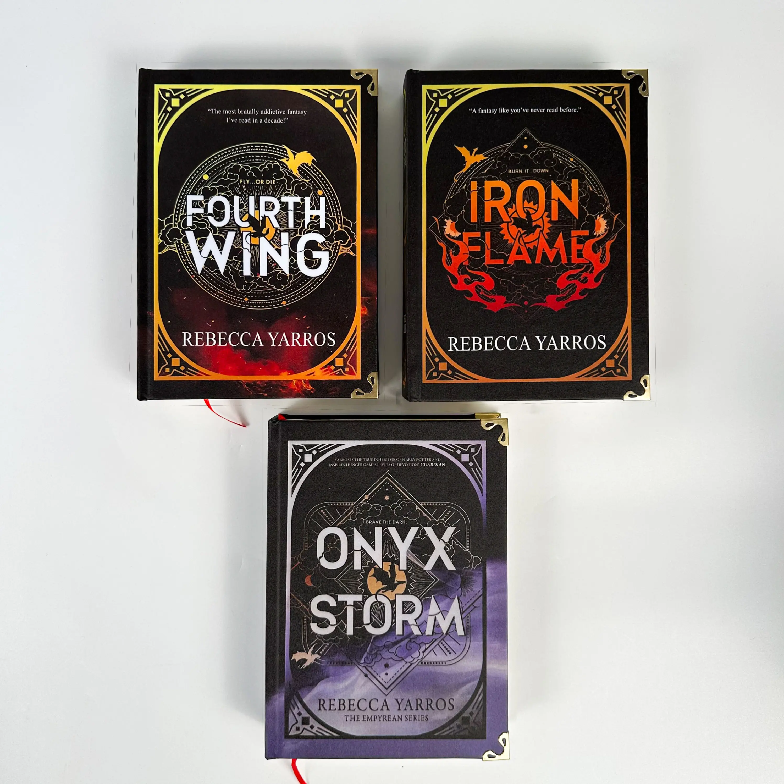 The Empyrean Series Hardcover Special Edition Books Set | Fourth Wing, Iron Flame & Onyx Storm for Aesthetic Bookshelf Collection