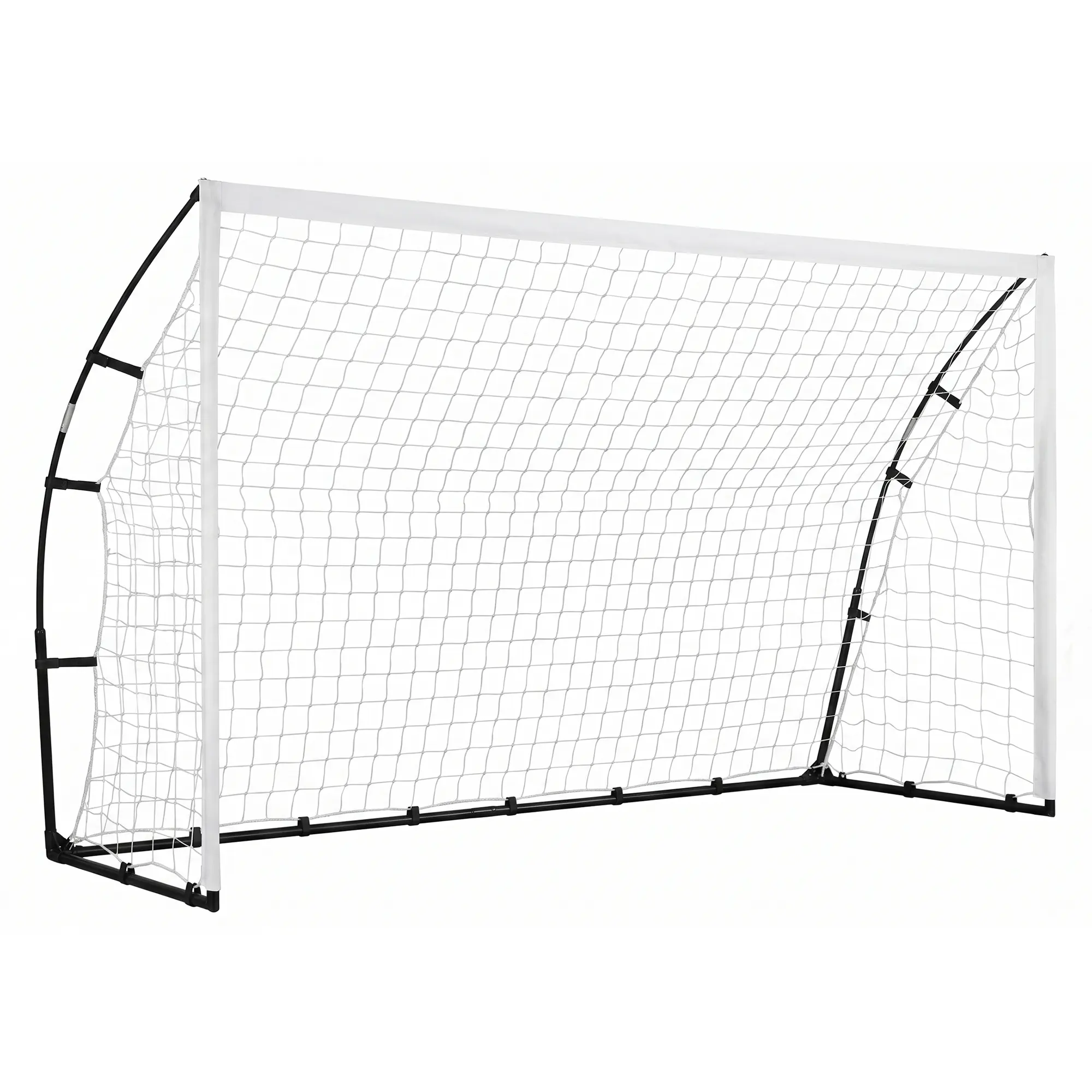 Zeny Portable Soccer Goal (12'x6'/10'x6.6'/8'x5') - Foldable Soccer Equipment with Steel & Fiber Frame, J-Stake Base, Quick Net Straps, Carry Bag for Backyard Play, Youth Practice, Soccer Gear, Friends