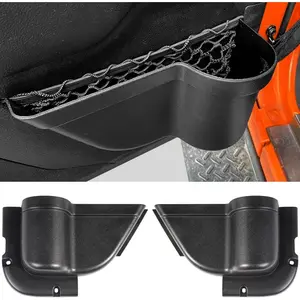 Front Door Pockets, 2PCS Door Side Cup Holder For Jeep Wrangler For 2011-2018 Jeep Wrangler JK, JKU 2/4 Door, Accessories For Saggy Nets Replacement