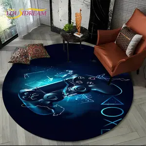 Game Controller Round Rug Non-Slip - Durable Design for Safe Use in Gaming Environments