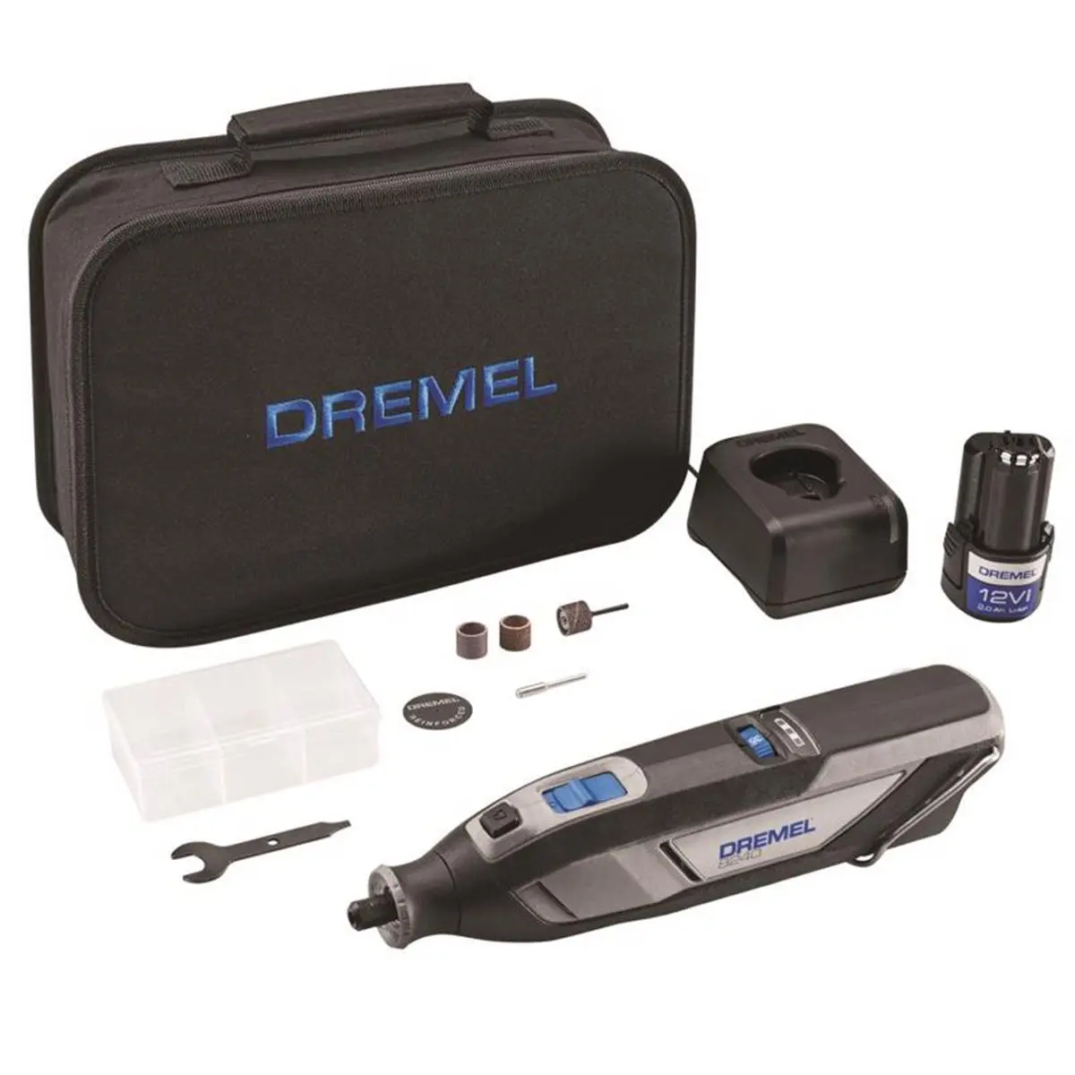 Dremel 2028396 12V Cordless Rotary Tool Kit - 5-Piece Home Set with Tool Accessories, Home Tool Set
