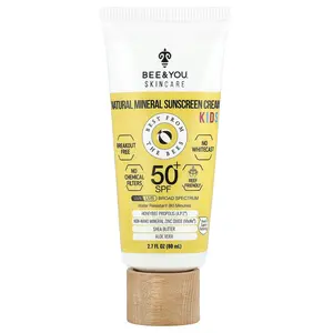 Bee & You Kids, Natural Mineral Sunscreen Cream, SPF 50+, 2.7 fl oz (80 ml)