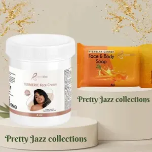 Byen Blan Turmeric Face Cream, and carrot Soap Set 2pc for Brightening Hyperpigmentation. Skin Care Sets Skin Care Kit